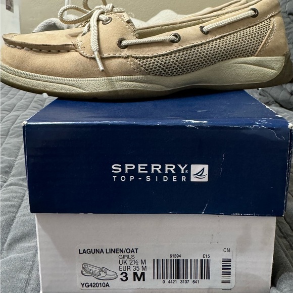 Sperry Top Sider in Laguna Linen/Oat, Size 3 Girls - Picture 4 of 9